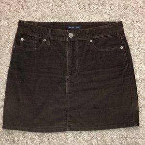 Brown corduroy skirt